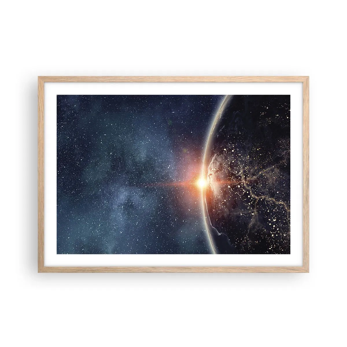 Poszter világos tölgy keretben - Új perspektívában - 70x50 cm