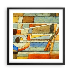 Poszter fehér keretben - Kubizmus az építkezésen - 50x50 cm