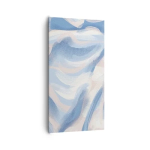 Vászonkép - Kék fodrok - 65x120 cm