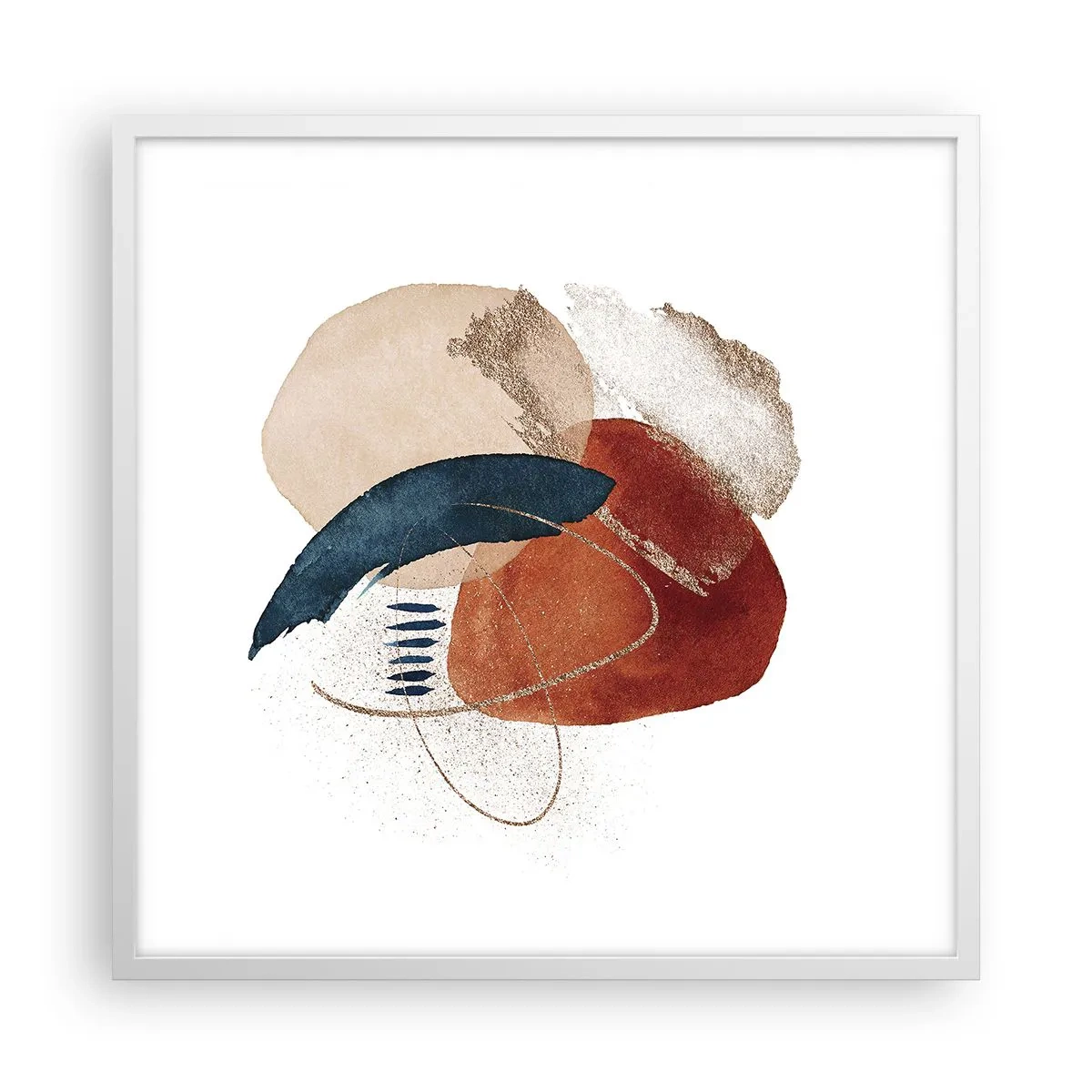 Poszter fekete keretben - Ovális kompozíció - 60x60 cm