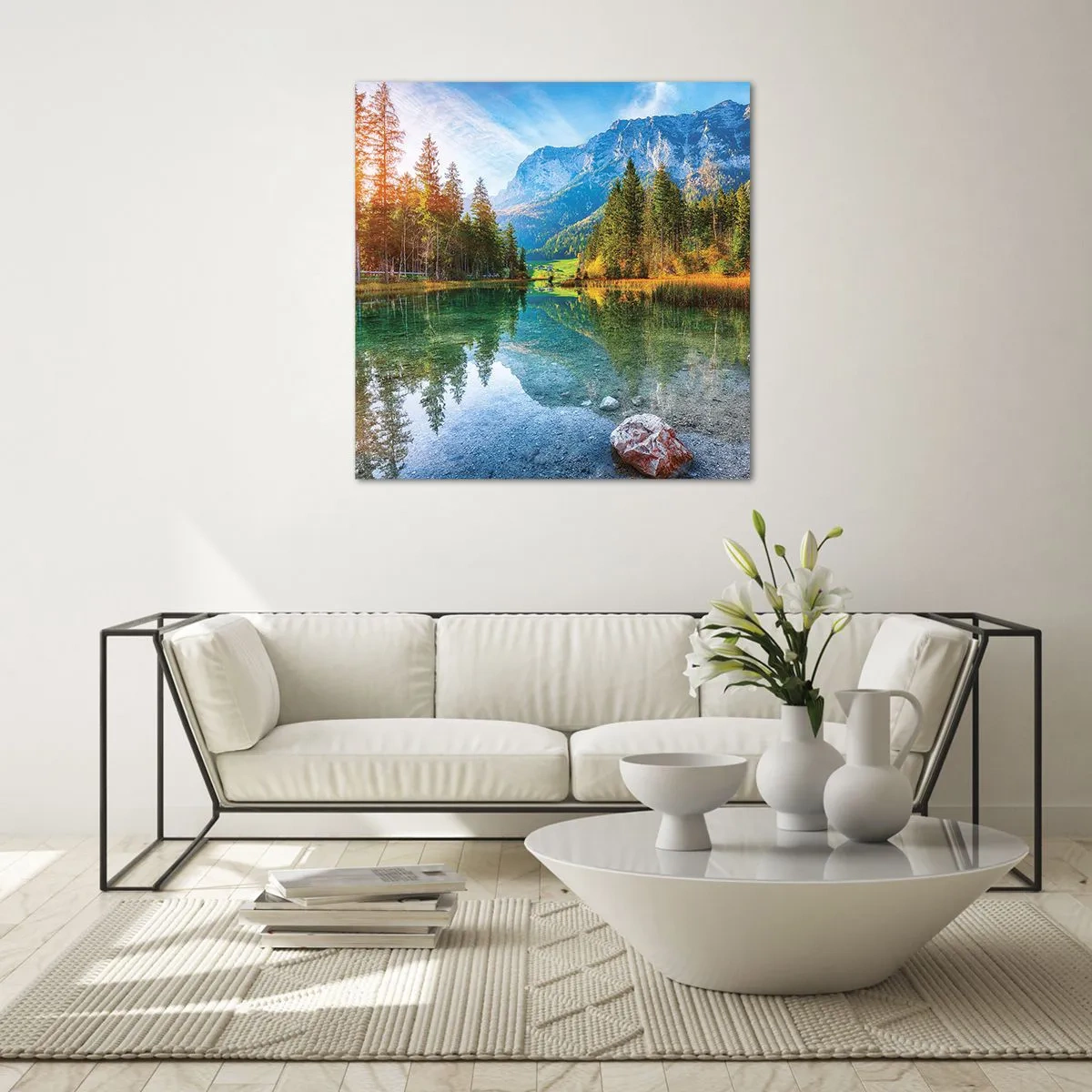 Üveg kép - Az ősz enyhesége - 70x70 cm