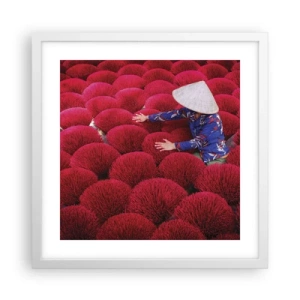 Poszter fekete keretben - A rizsföldön - 40x40 cm