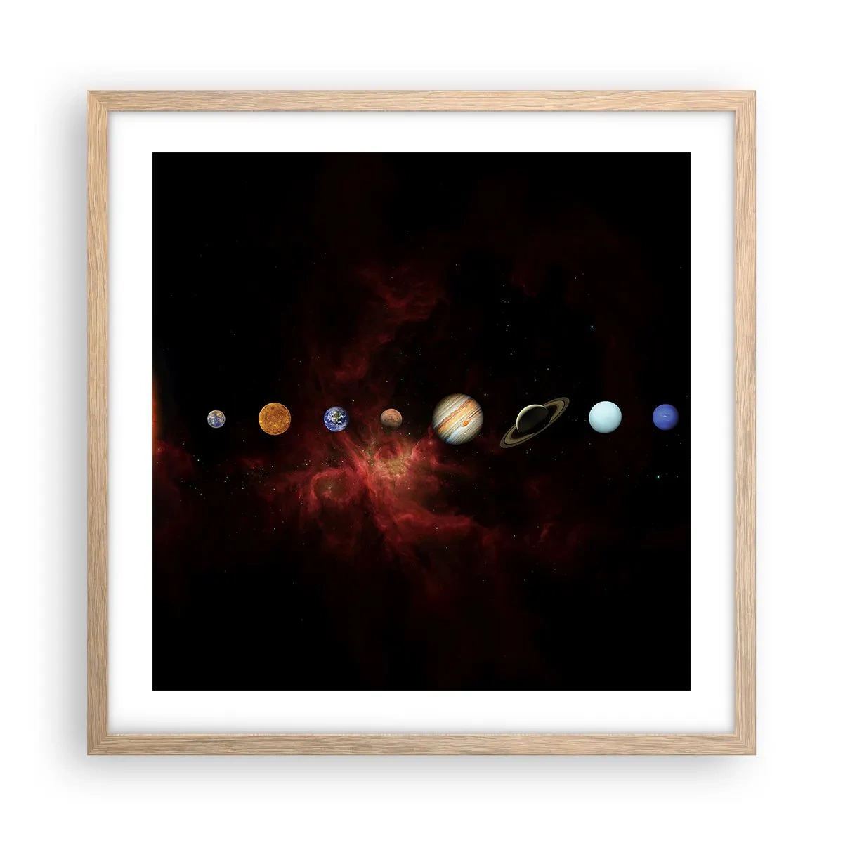 Poszter világos tölgy keretben - A szomszédságunk - 50x50 cm