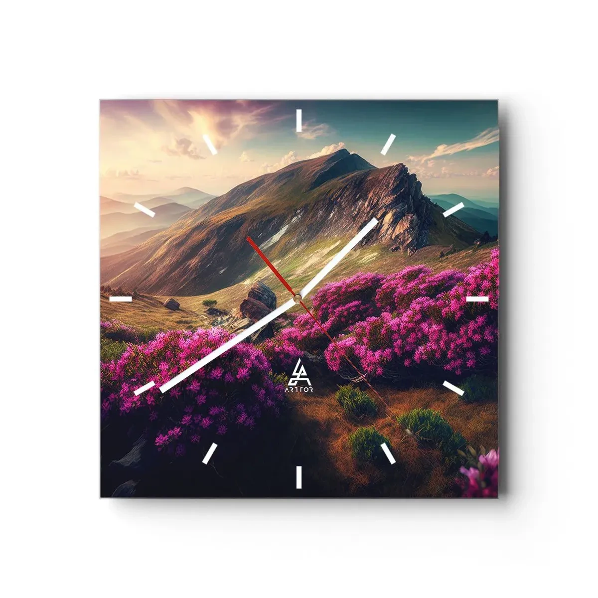 Falióra, Óra - Nyár a hegyekben - 40x40 cm