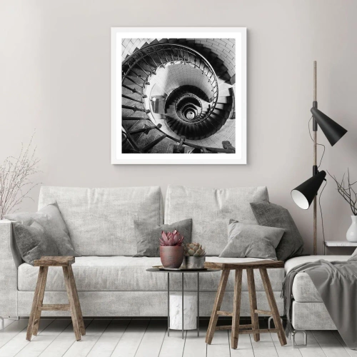 Poszter fekete keretben - Feljebb es feljebb - 50x50 cm