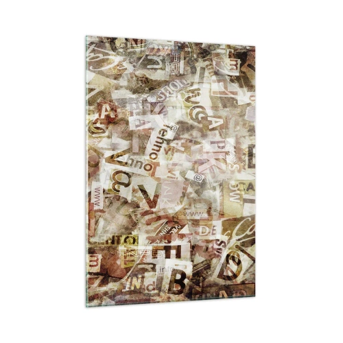 Üveg kép - Betűkkel egyesítem a fecsegést - 50x70 cm