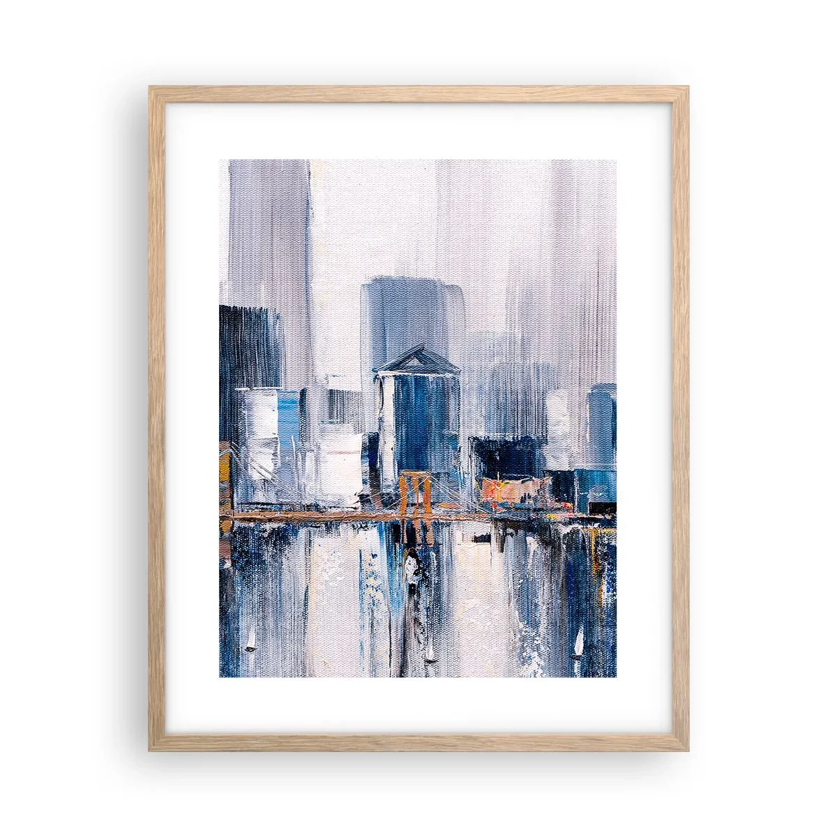 Poszter világos tölgy keretben - New York-i benyomás - 40x50 cm