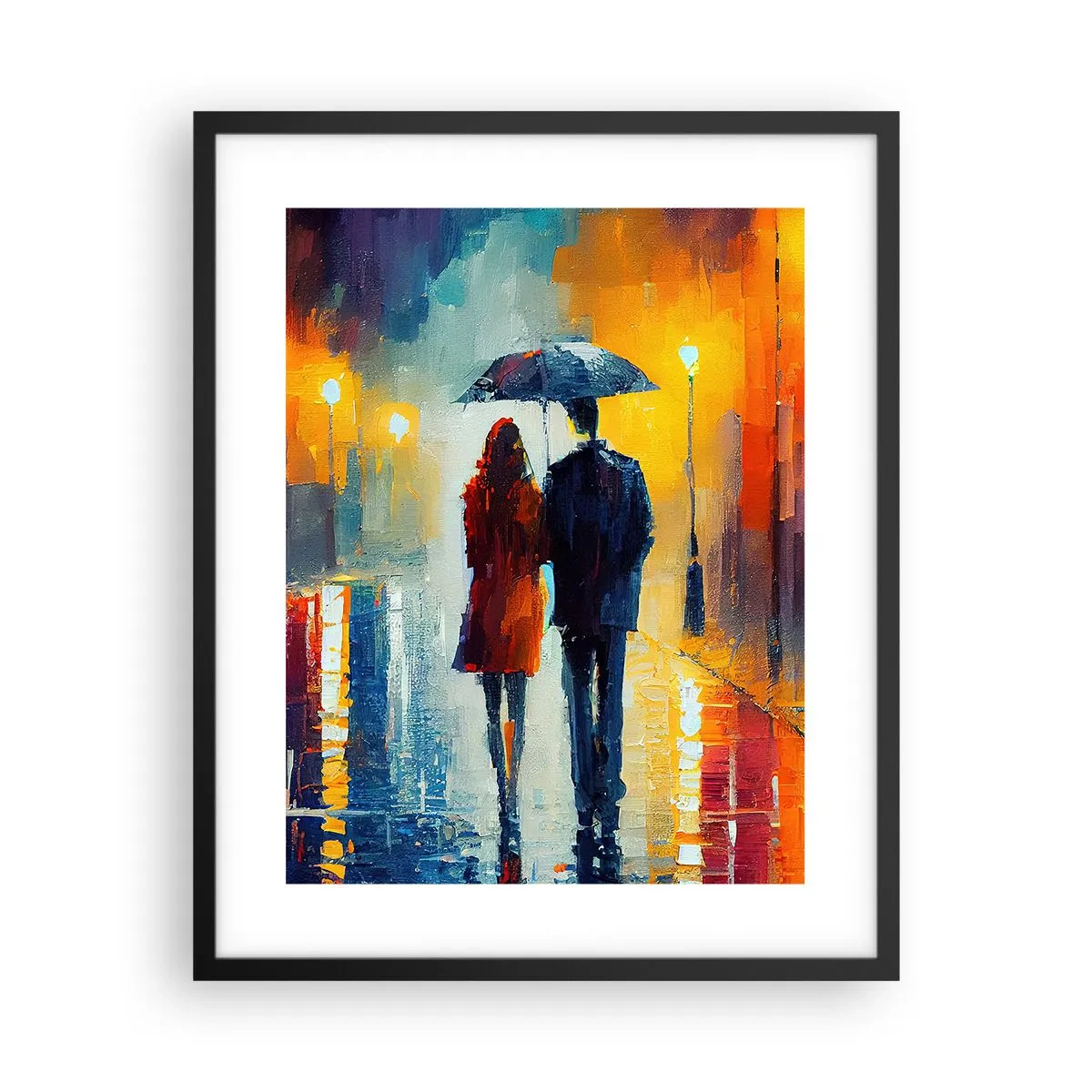 Poszter fehér keretben - Együtt - egy színes éjszaka - 40x50 cm