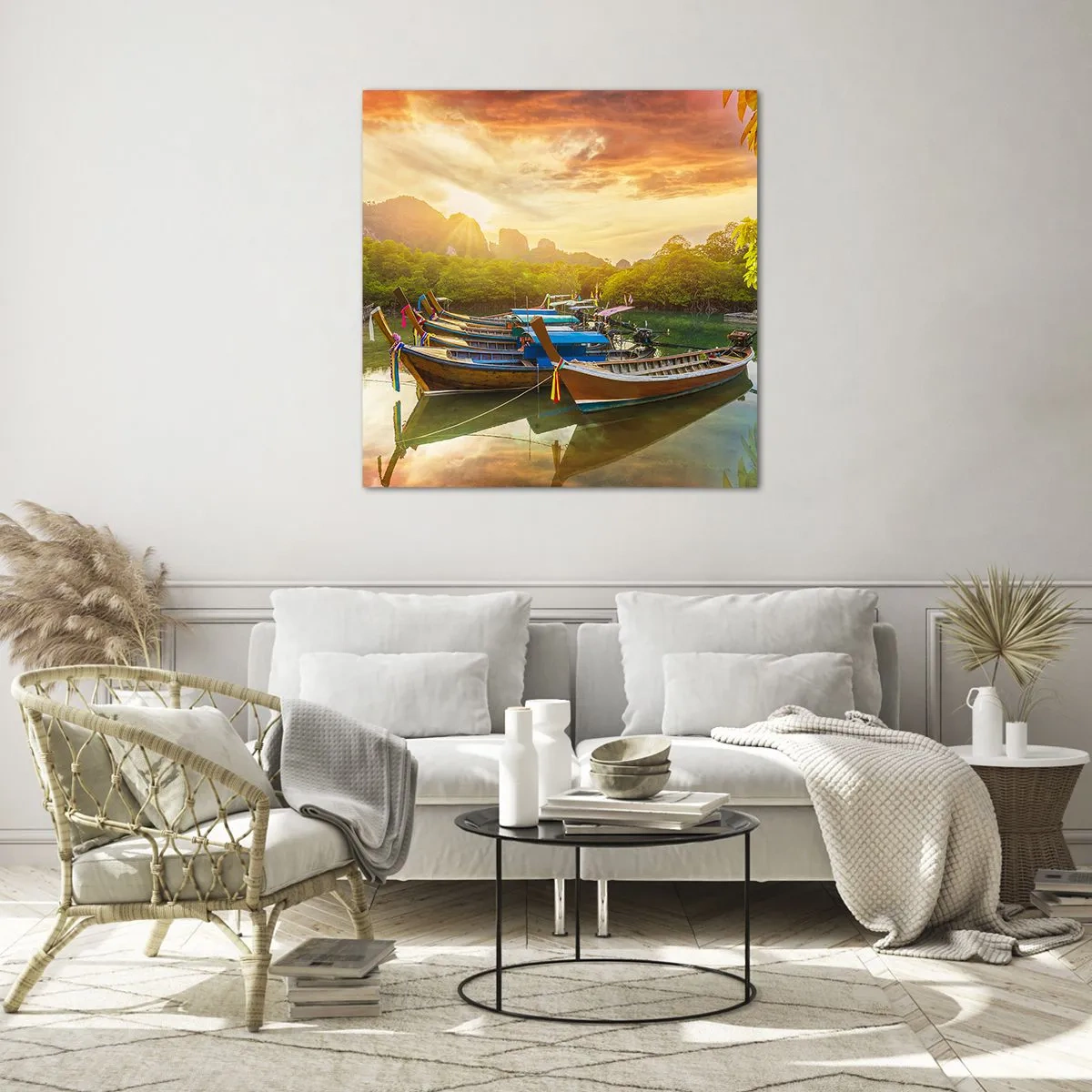 Üveg kép - Egy dolgos nap előtt - 40x40 cm