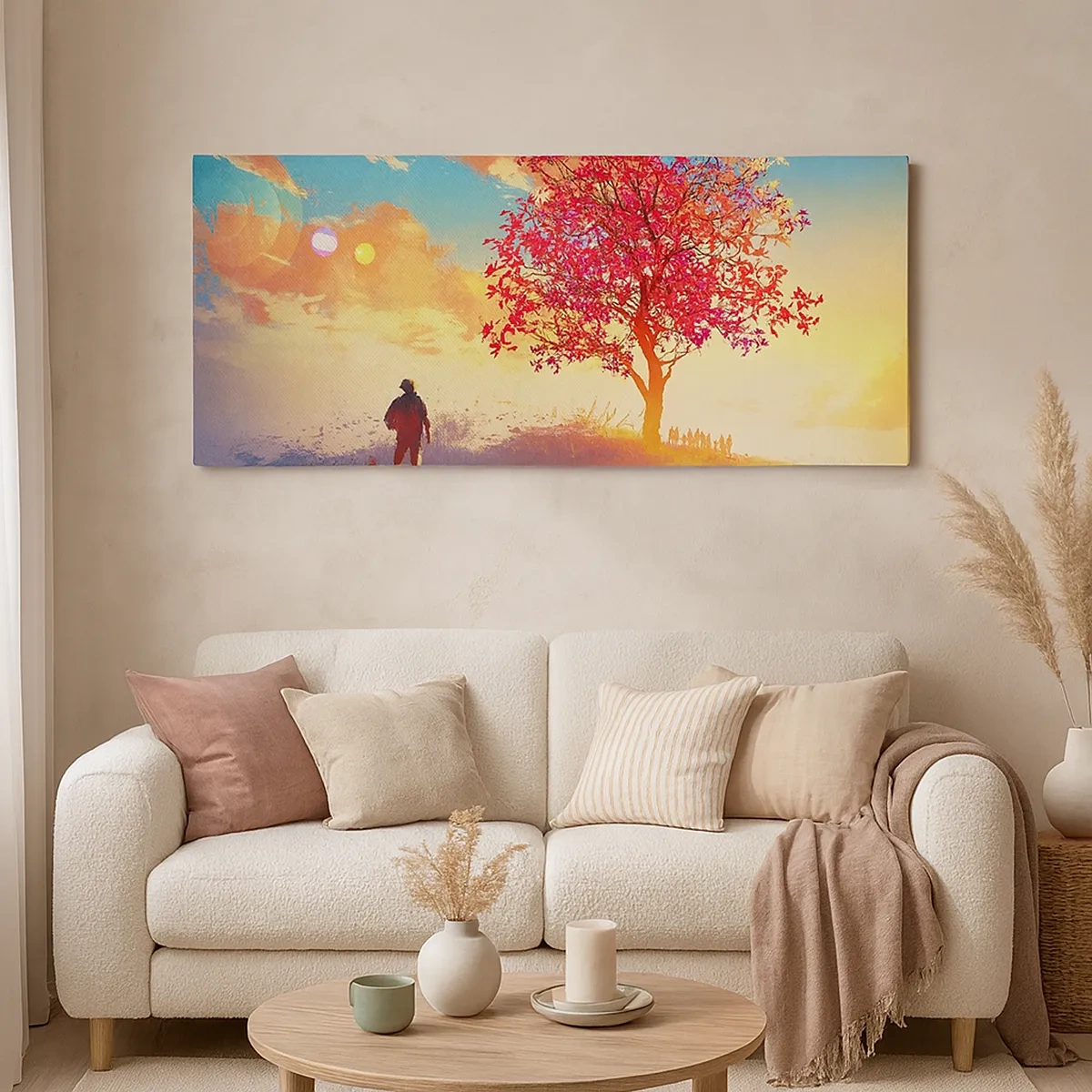 Vászonkép - Zarándok a célállomáson - 30x30 cm