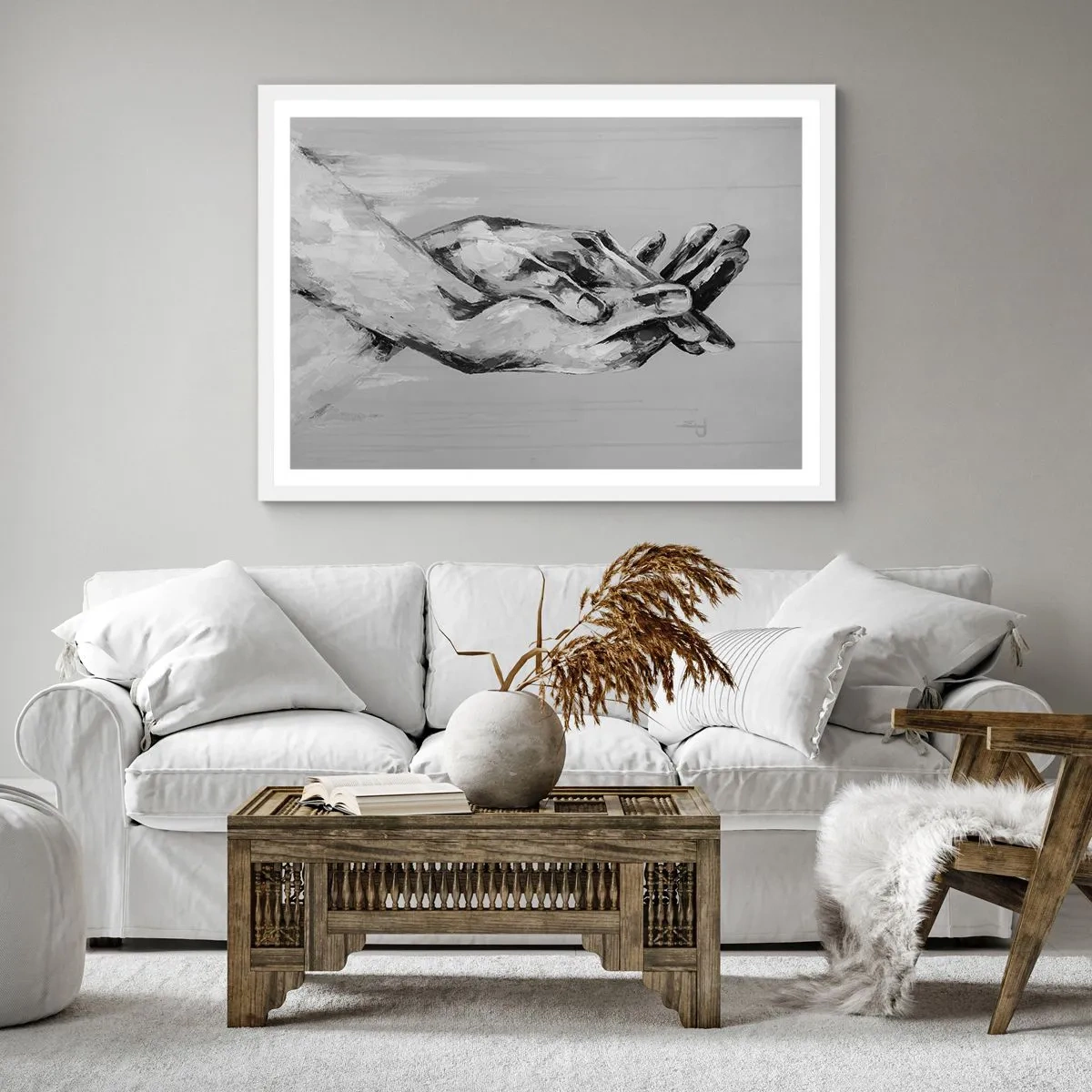 Poszter fekete keretben - Kezdet… - 40x40 cm