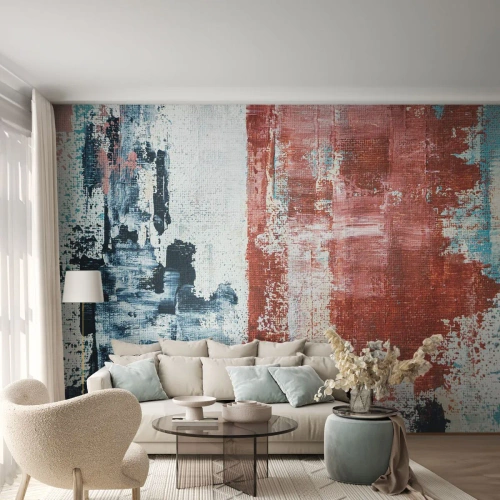 Fotótapéta Premium Canvas - Fele-fele absztrakt - Absztrakció, Darab, Festmény - 350x256 cm