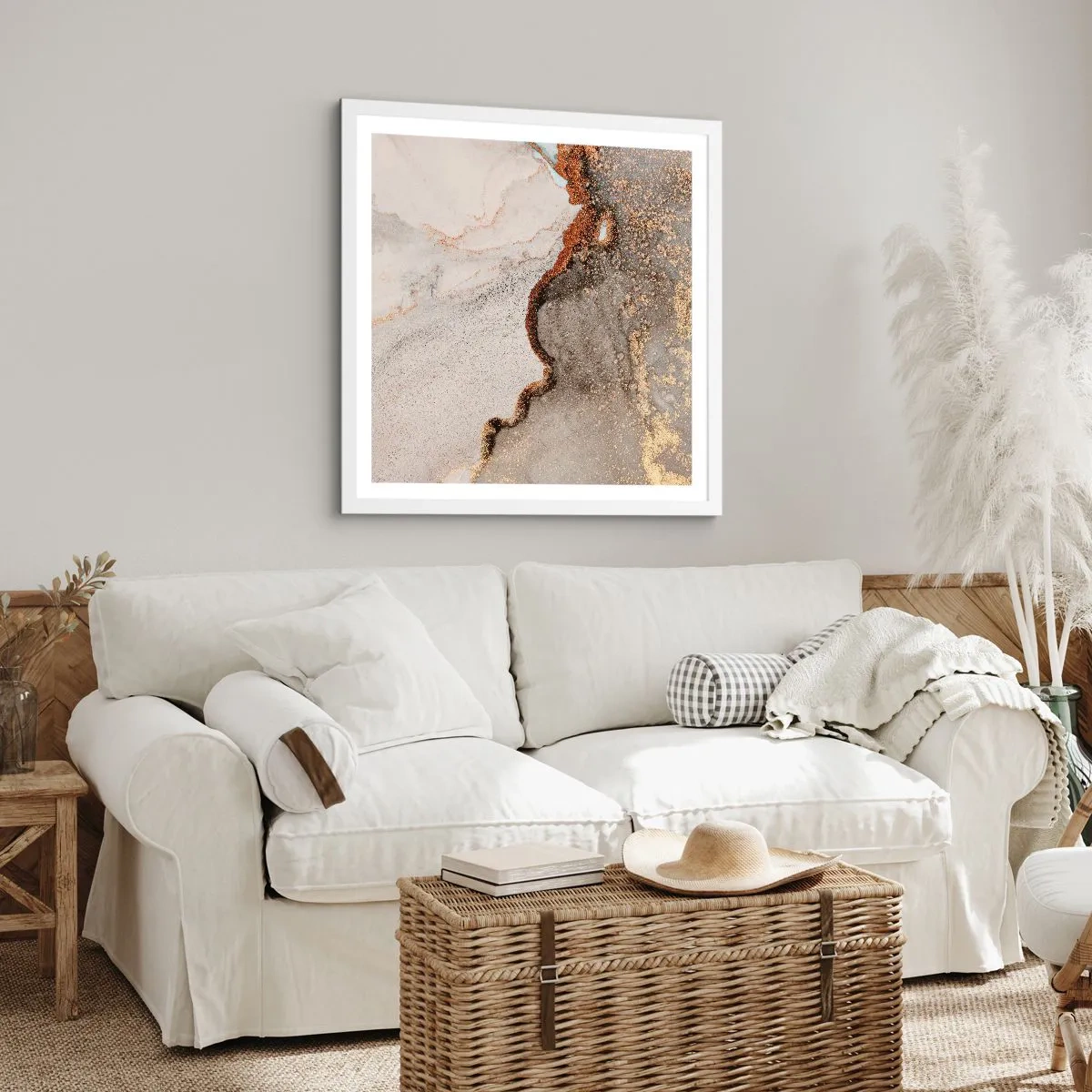 Poszter fekete keretben - A színek határán - 40x40 cm