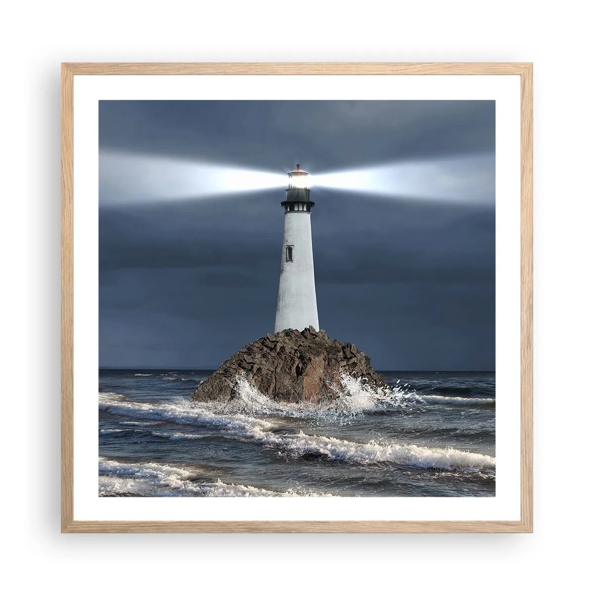 Poszter világos tölgy keretben - Ide…ide…itt! - 60x60 cm