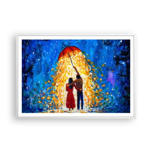 Poszter fekete keretben - Egy esős este varázsa? - 100x70 cm