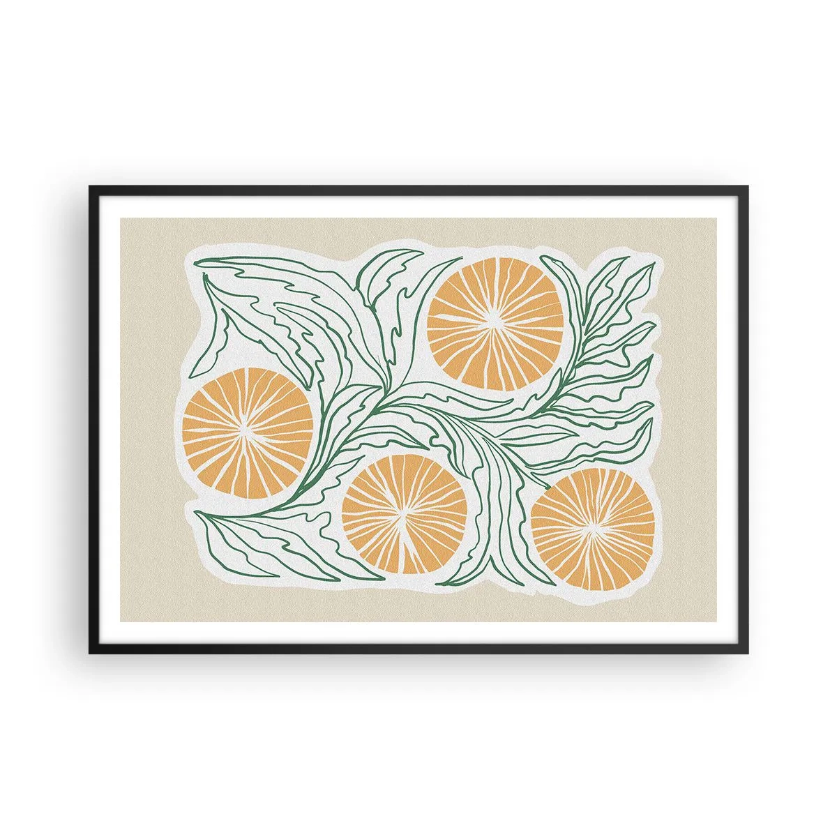 Poszter fehér keretben - Etnikus egy csipet absztrakcióval - 100x70 cm