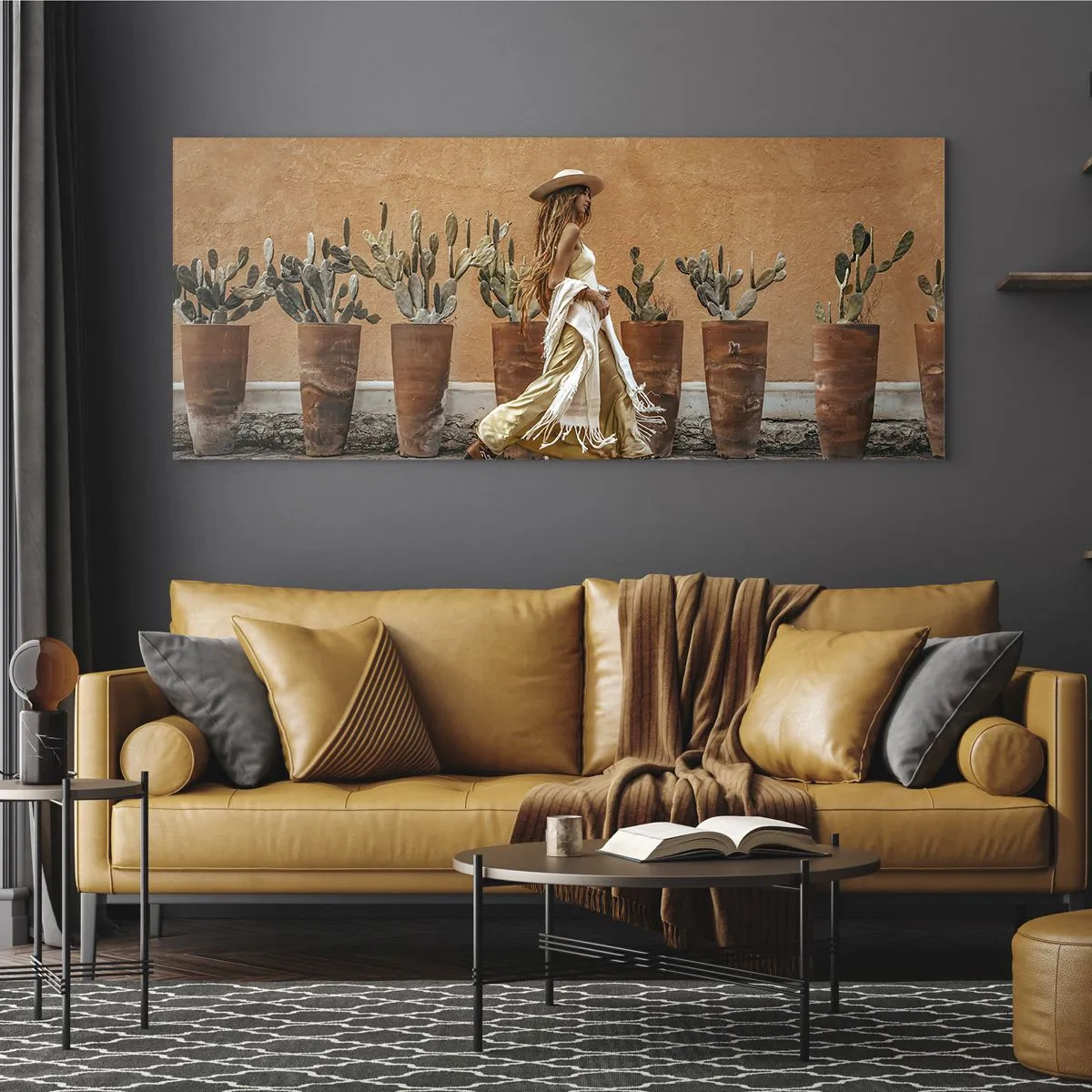 Üveg kép - Hippi stílusban - 120x50 cm