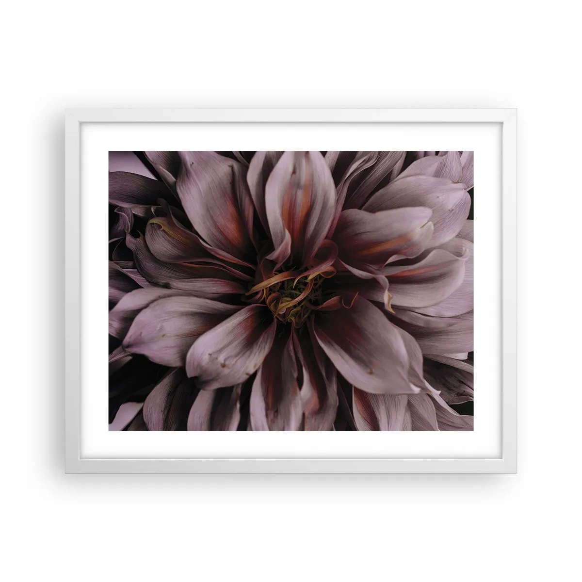 Poszter fekete keretben - Virágos szív - 50x40 cm