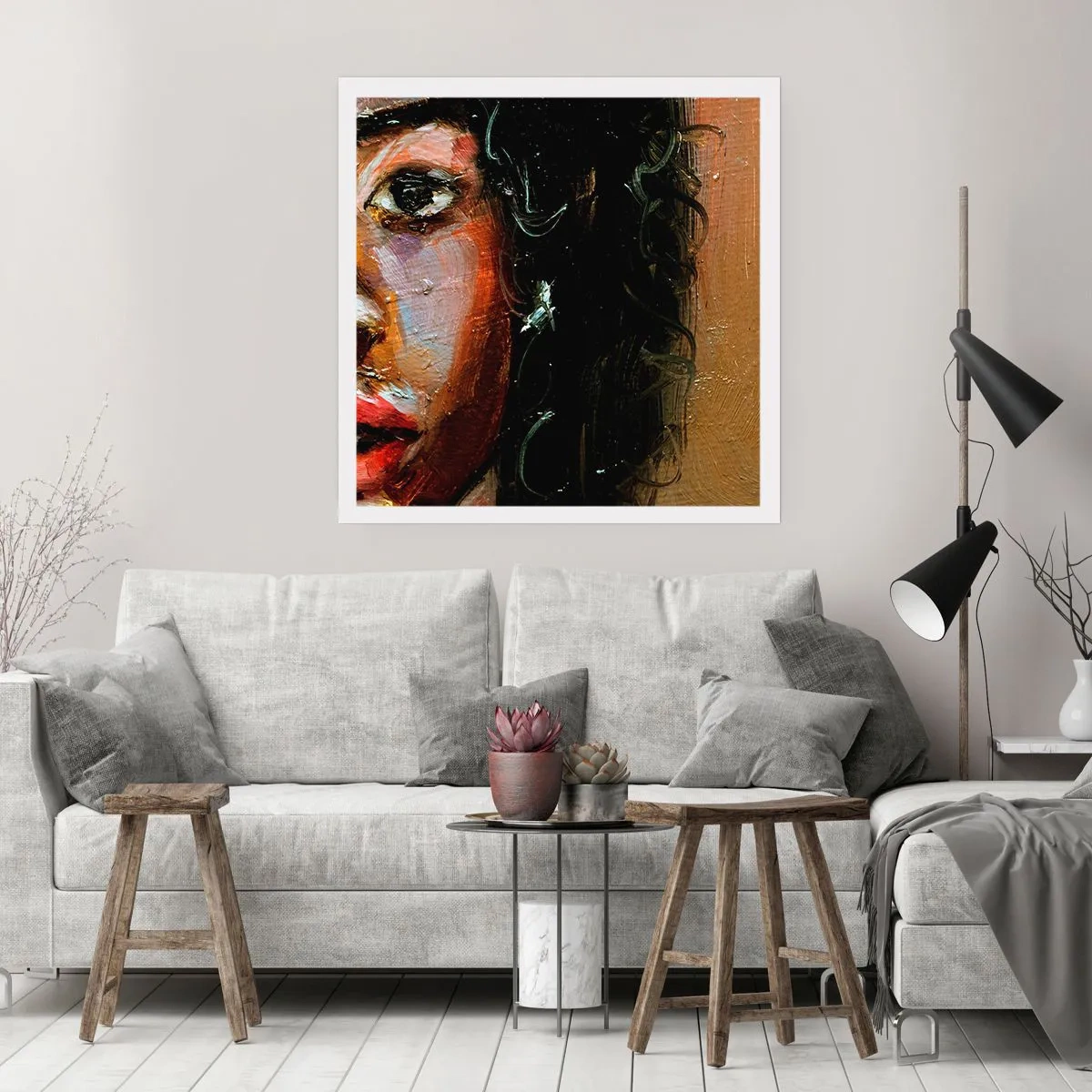 Poszter - Fekete és fény - 60x60 cm