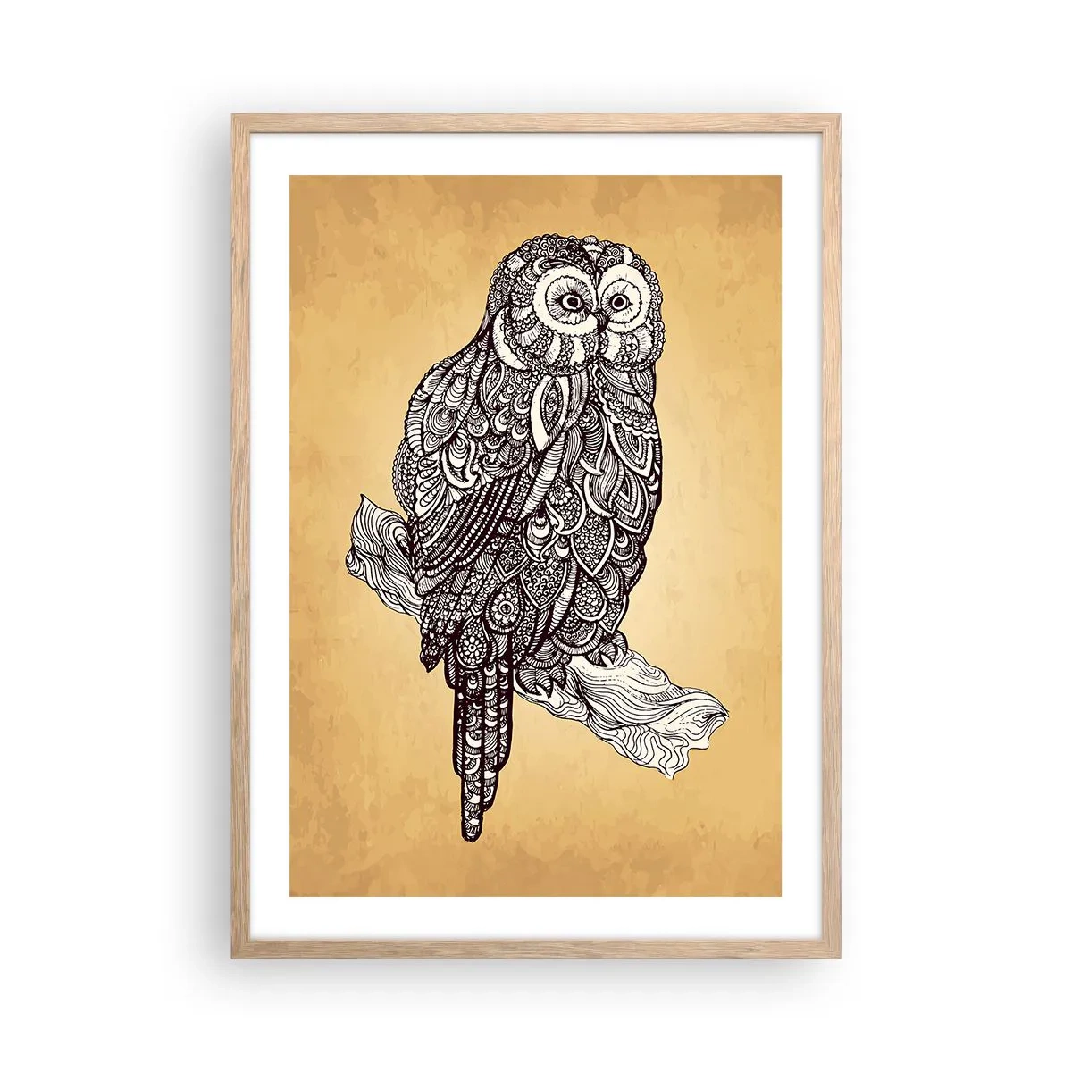 Poszter világos tölgy keretben - A bölcsesség bonyolult díszei - 50x70 cm