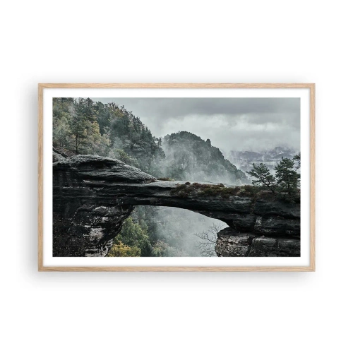 Poszter világos tölgy keretben - A kaland hamarosan kezdődik - 91x61 cm