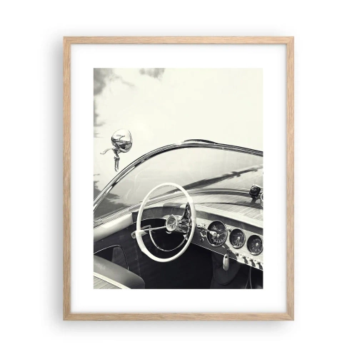 Poszter világos tölgy keretben - Időjárás a gazdagoknak - 40x50 cm