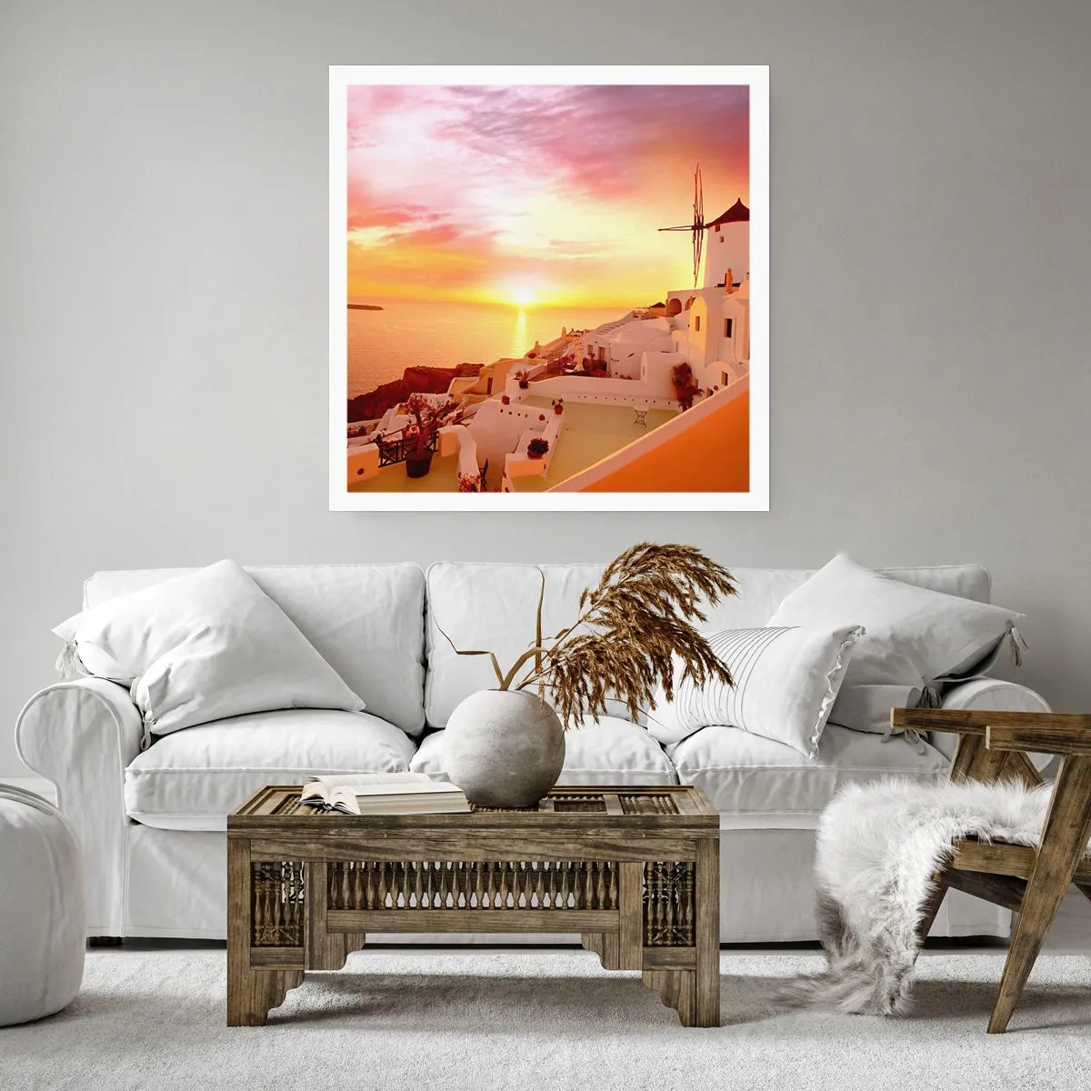 Poszter - Szétfolyni a fehérben és aranyban - 50x50 cm