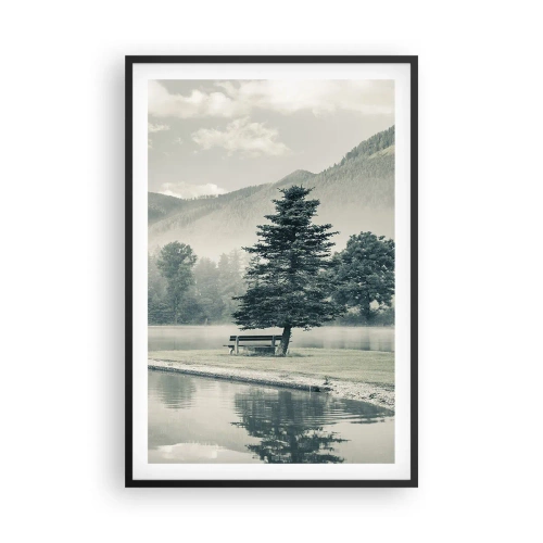 Poszter fehér keretben - A tó még alszik - 61x91 cm