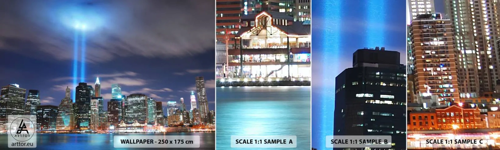 Fotótapéta Minta Standard Eco - Érd el a fénnyel az eget - Város, New York, Építészet - 100x30 cm