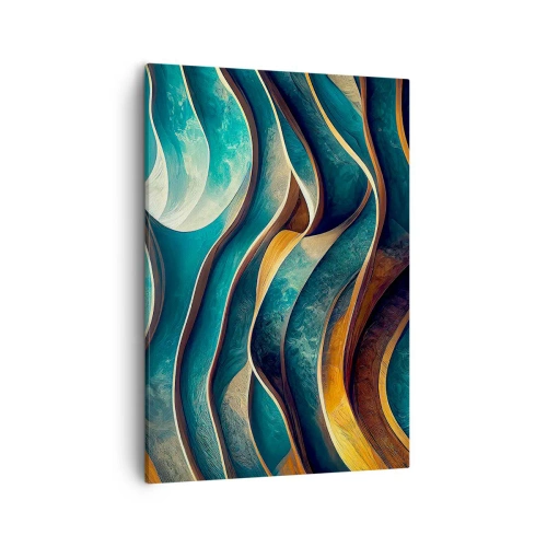 Vászonkép - Kék kanyarulatok - 50x70 cm
