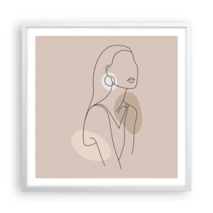 Poszter fekete keretben - Leány ikonja - 60x60 cm