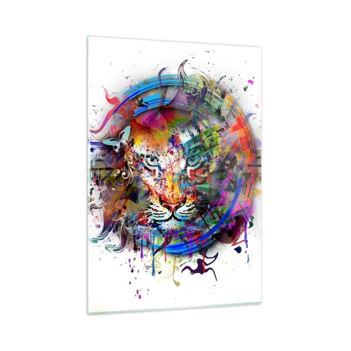 Üveg kép - Szivárványfátyol mögött lapul - 50x70 cm