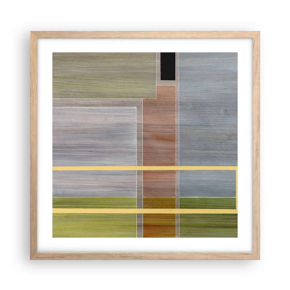 Poszter világos tölgy keretben - Egyszerűen és nyugodtan - 50x50 cm