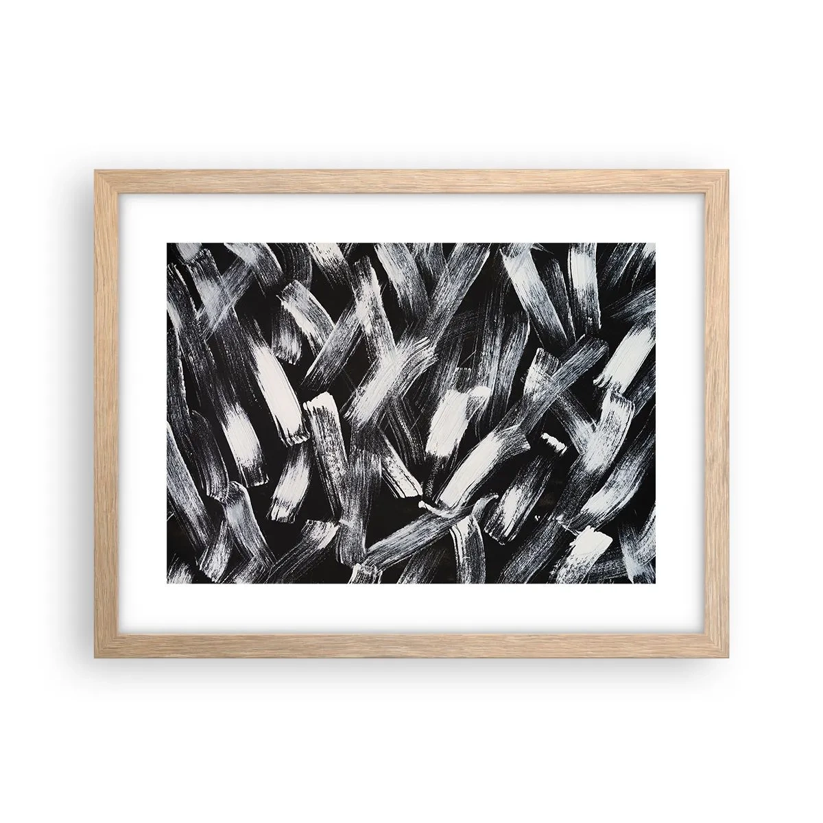 Poszter világos tölgy keretben - Absztrakció az ipari szellemben - 40x30 cm