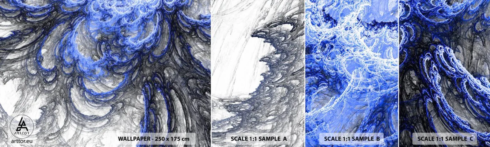 Fotótapéta Minta Öntapadós Deluxe Sticker - Egy hullám születése - Absztrakció, Darab, Modern minta - 100x30 cm