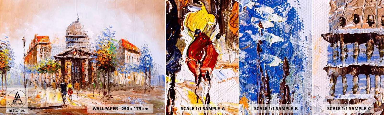 Fotótapéta Minta Standard Eco - Párizsi séta - Építészet, Város, Franciaország - 100x30 cm