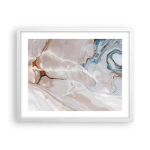 Poszter fekete keretben - Kék kanyarog a fehér alatt - 50x40 cm