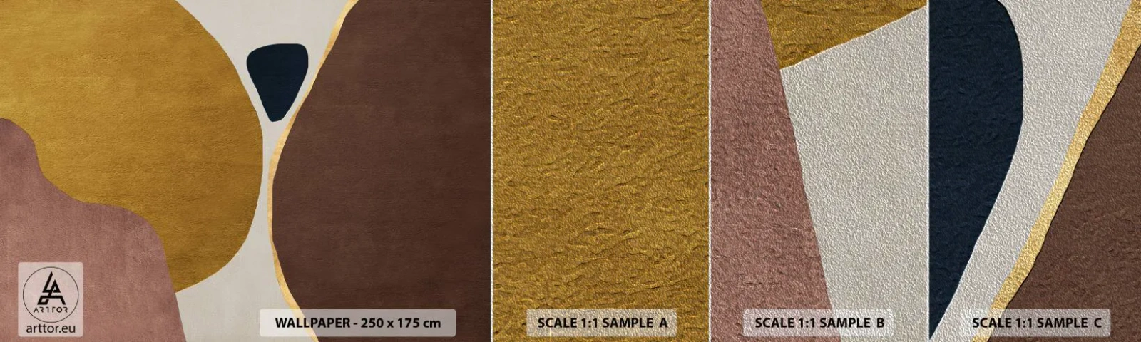 Fotótapéta Minta Premium Sand - Absztrakció - egy hely a térben - Absztrakció, Minimalizmus, Alakzatok - 100x30 cm