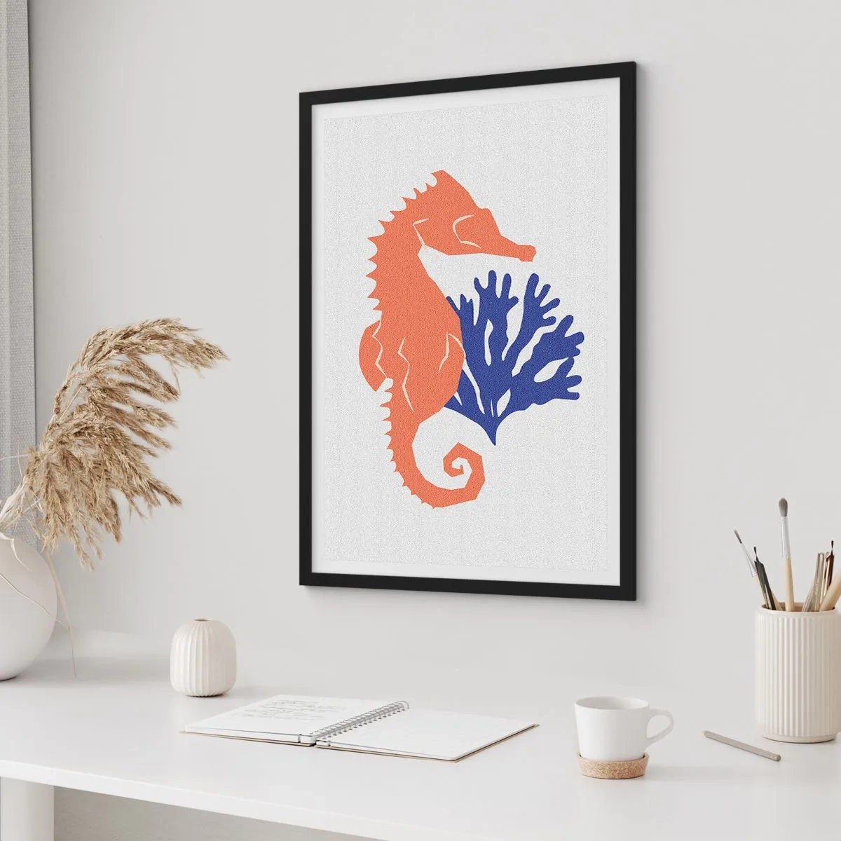 Poszter fehér keretben - Egy víz alatti réten - 40x50 cm