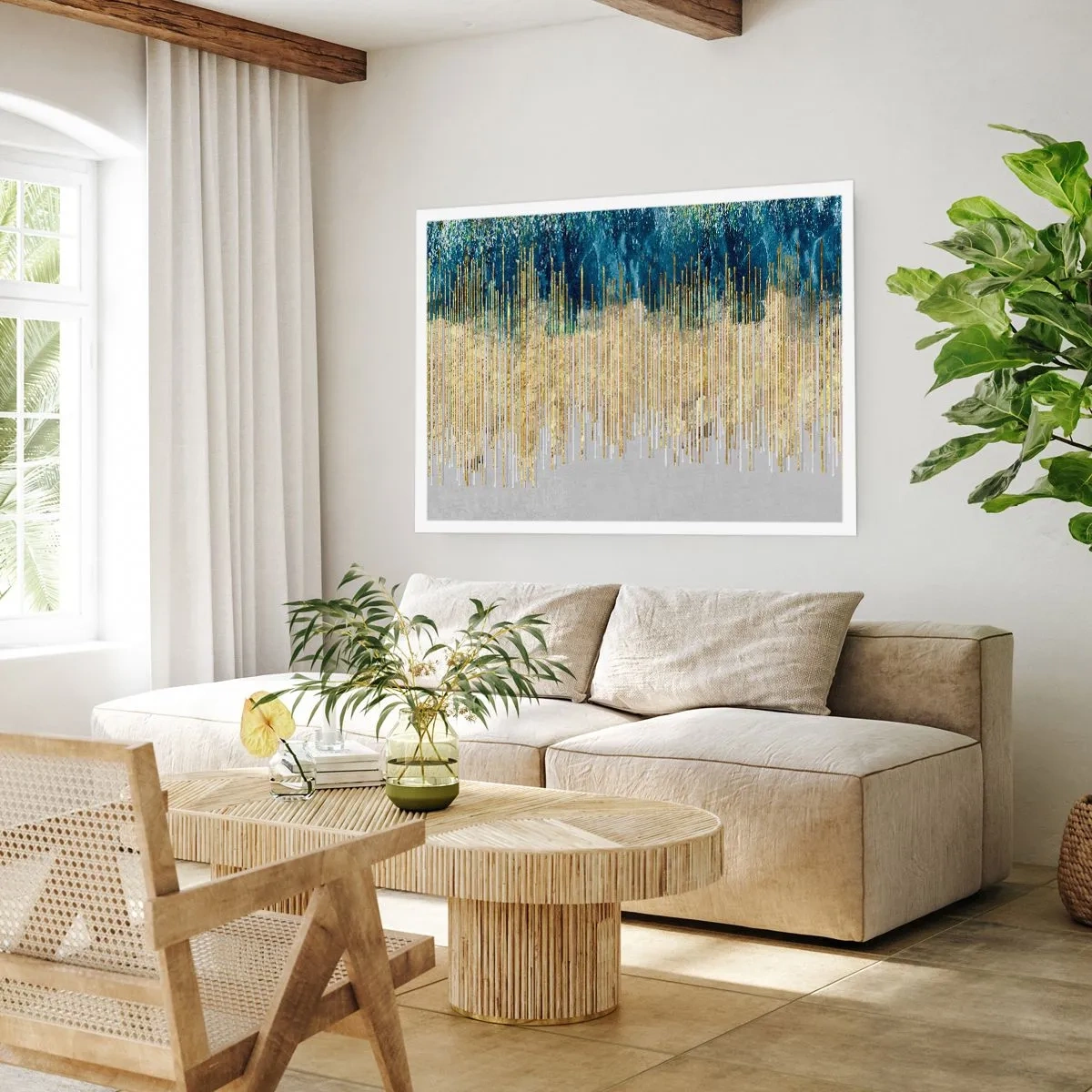 Poszter - Aranyozott határ - 70x50 cm