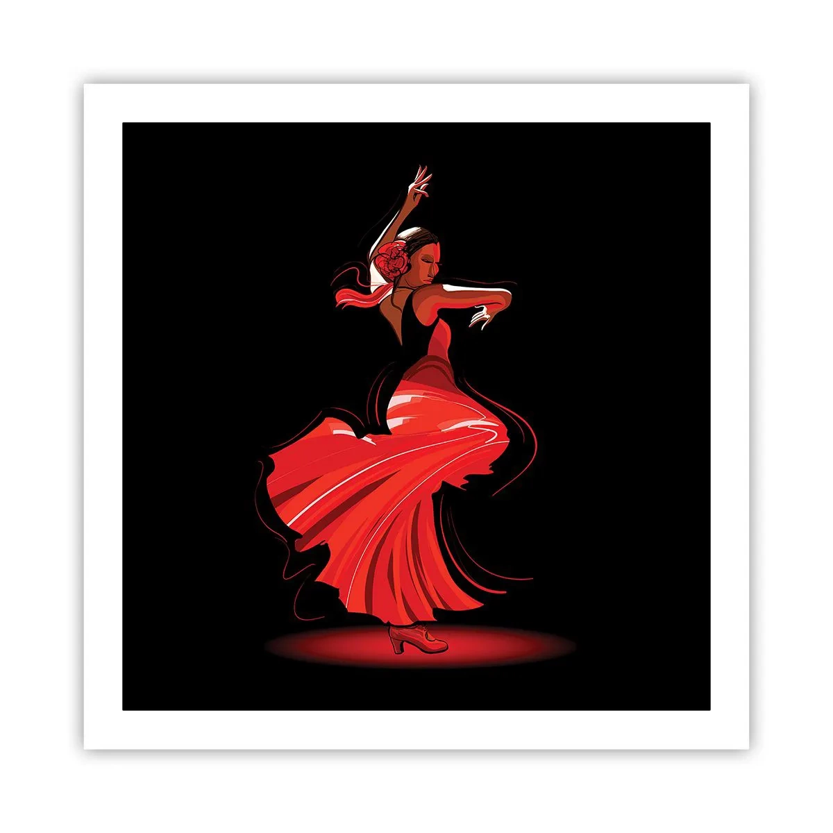 Poszter - A flamenco tüzes szelleme - 60x60 cm