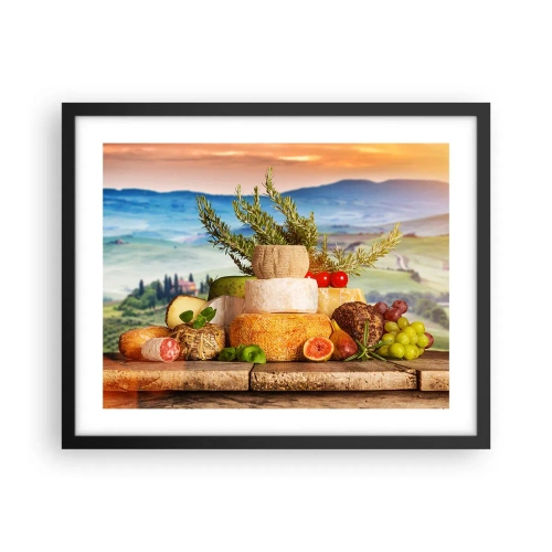 Poszter fehér keretben - Az olasz életöröm - 50x40 cm