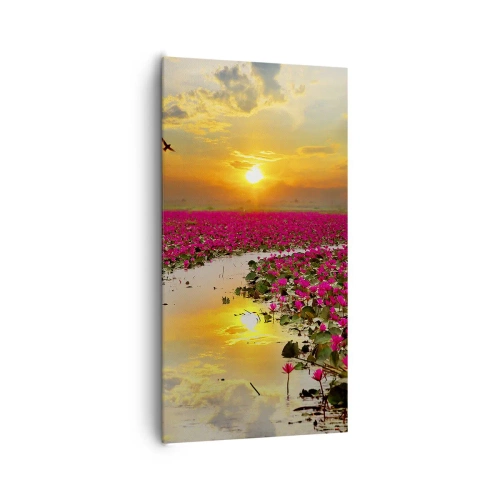 Vászonkép - A tó titokzatos élete - 65x120 cm