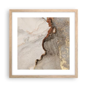 Poszter világos tölgy keretben - A színek határán - 40x40 cm