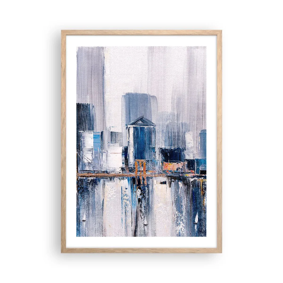 Poszter világos tölgy keretben - New York-i benyomás - 50x70 cm