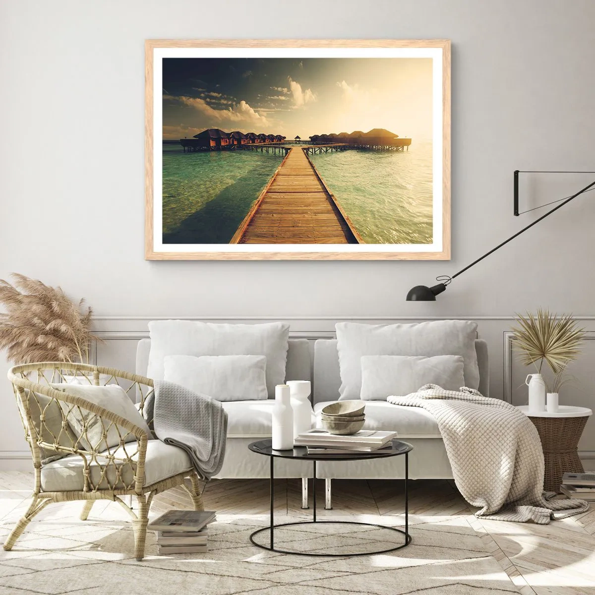 Poszter világos tölgy keretben - Tiszteletteljes meghívás - 70x50 cm