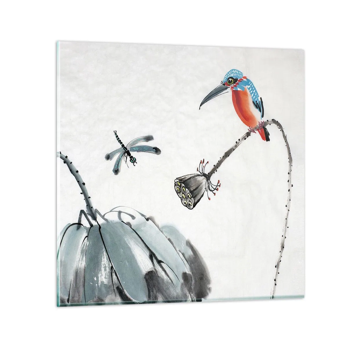 Üveg kép - A rét élete - 40x40 cm