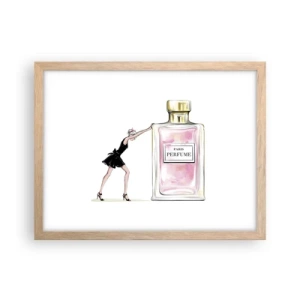 Poszter világos tölgy keretben - A nőiesség lényege - 40x30 cm