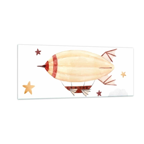 Üveg kép - Léghajó - 100x40 cm