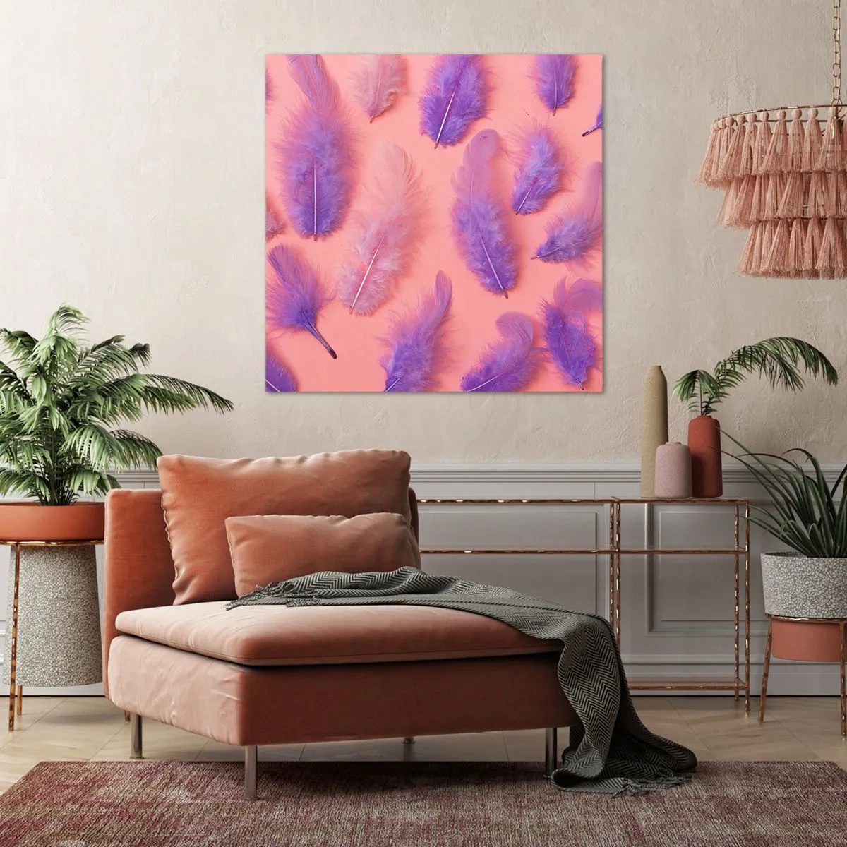 Vászonkép - A vágy lila madara - 70x70 cm